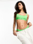 Фото #1 товара Tommy Hilfiger original bralette bikini top in bright green