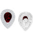 ფოტო #3 პროდუქტის Amethyst (1-1/5 ct. t.w.) & Lab-Grown White Sapphire (1/2 ct. t.w.) Pear Halo Birthstone Stud Earrings in Sterling Silver (Also in Additional Birthstones)