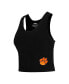 Women's Black Clemson Tigers Tonal Neutral Fitted Waist Length Racerback Tank Top