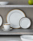 Charlotta Platinum 4 Piece Bread Butter and Appetizer Plates Set, Service for 4