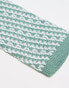 ASOS DESIGN knitted tie in sage and white