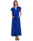 Women's Short-Sleeve Tiered Maxi Dress