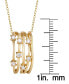 Diamond 1/4 ct. t.w. Multi Row Pendant Necklace in 14K Gold over Sterling Silver