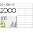 Фото #1 товара Клейкие этикетки Q-Connect KF26093 Белый 100 Листья 105 x 29 mm
