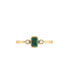 ფოტო #3 პროდუქტის Emerald Cut Emerald Gemstone, Natural Diamonds Birthstone Ring in 14K Yellow Gold
