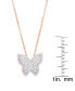 Фото #3 товара Macy's cubic Zirconia Butterfly Necklace in Fine Rose Gold Plate or Fine Silver Plate