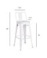 Фото #9 товара Industrial Metal Barstools with Bucket Back and 4 Legs, Set of 2