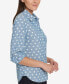 ფოტო #2 პროდუქტის Women's Cotton Printed Roll-Tab Utility Shirt