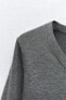 Plain 3/4 sleeve knit sweater