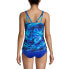 Women's DD-Cup Adjustable V-neck Underwire Tankini Swimsuit Top Adjustable Straps