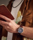 ფოტო #5 პროდუქტის Men's Chronograph Classic Sutton Brown Leather Strap Watch 41mm