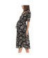 ფოტო #2 პროდუქტის Trina Shirred Dress Black/Natural