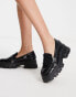 Фото #8 товара Glamorous chunky loafers in black croc