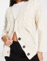 Фото #8 товара Brave Soul Tall jenner longline cable knit cardigan in ivory