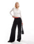 Фото #1 товара COLLUSION relaxed wide leg tailored trousers in black