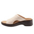 Фото #4 товара Trotters Nara T2013-126 Womens Beige Leather Slip On Slides Sandals Shoes 9