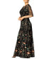 Фото #3 товара Women's Embroidered Elegance Evening Gown with Sleeves
