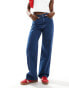 Фото #1 товара Abercrombie & Fitch high rise 90s relaxed jean in striped blue