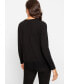 ფოტო #2 პროდუქტის Women's Long Sleeve V-Neck Pullover with Embellished Necktie