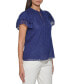 ფოტო #4 პროდუქტის Women's Clip-Dot Ruffled-Sleeve Tie-Neck Woven Blouse