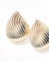 Фото #3 товара DesignB London textured chunky stud earrings in gold