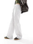 Reclaimed Vintage pull on tailored trouser in white pinstripe