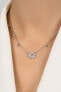 Beautiful silver necklace with zircons NCL92W