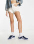 Cotton On high waist mom rip denim shorts in white