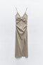 Фото #4 товара Платье миди с фигурным вырезом на груди ZARA