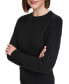 Фото #4 товара Women's Cropped Cable-Knit Crewneck Sweater