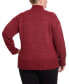 ფოტო #2 პროდუქტის Plus Size Plush Tunic Mock Neck Sweater