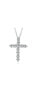 ფოტო #1 პროდუქტის Cubic Zirconia Cross Necklaces for Women