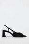 HIGH-HEEL SLINGBACK SHOES WITH BOW