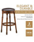 Фото #9 товара Set of 2 29'' Swivel Bar Stool Leather Dining Kitchen Pub Chair