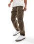 Hollister cotton nylon loose fit parachute cargo joggers in brown Коричневый, XS - фото #1