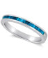 ფოტო #1 პროდუქტის Sterling Silver Ring, Blue Diamond Baguette Ring (1/4 ct. t.w.)