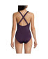 Фото #3 товара Women's Chlorine Resistant X-Back High Leg Soft Cup Tugless Sporty One Piece Swimsuit