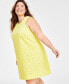 Фото #2 товара Trendy Plus Size Eyelet Sleeveless Dress, Created for Macy's