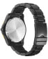ფოტო #2 პროდუქტის Men's Maverick Black PVD Stainless Steel Bracelet Watch 43mm