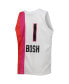 ფოტო #5 პროდუქტის Big Boys Chris Bosh White Miami Heat 2011-12 Hardwood Classics Swingman Jersey