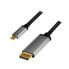 Фото #1 товара LogiLink CUA0100 - DisplayPort - USB 3.2 Gen1 Type-C - 1.8 m - Black - Grey