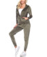 Women's Velour Tracksuit Loungewear 2pc Set