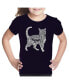 ფოტო #1 პროდუქტის Big Girl's Word Art T-shirt - Cat