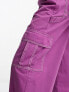 Фото #5 товара Native Youth straight leg twill cargo trouser co-ord in purple