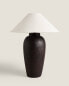 Ceramic linen table lamp