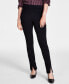 ფოტო #1 პროდუქტის Women's Front Slit Straight Leg Pull-On Ponté Pants