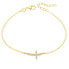 Gold plated silver bracelet with cross AGB484 / 20-GOLD