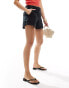 Abercrombie & Fitch Sloane linen shorts in black Черный, W26 - фото #2