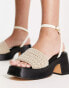 Rule London Exclusive Molly woven platform sandals in beige