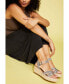 Фото #6 товара Women's Audrey Espadrille Wedge Platform Sandals